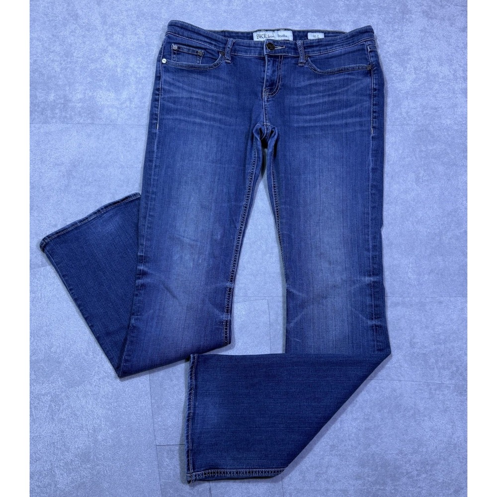 BKE Jeans Womens 31L (33x33) Slim Fit Straight Bootcut Midrise Stretch USA